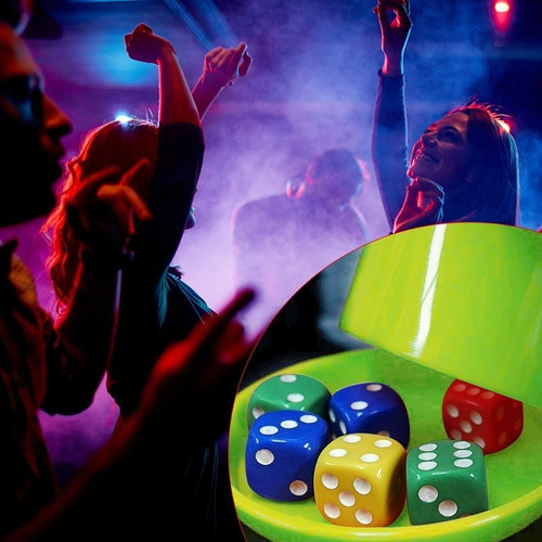 Juego De Dados De Seis Caras De Halloween Con Bolsa De