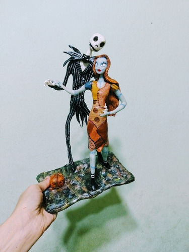 El Extraño Mundo De Jack Y Sally Adorno De Torta Porcelana