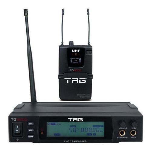 Monitor Tag Sound Sem Fio Tg-9000 Com Receptor Bodypack True
