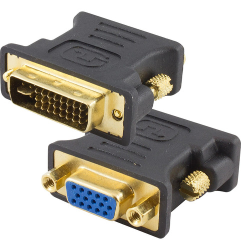 Adaptador Conector Dvi Macho 24+5 Pinos X Vga Fêmea Db15