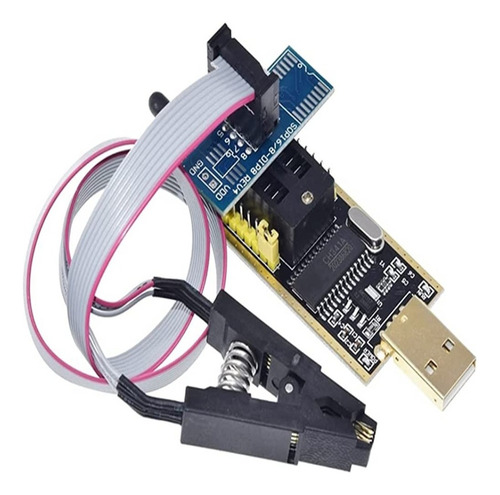 Set Programador Usb Ch341a Soic8 Sop8 Flash Eeprom Bios.