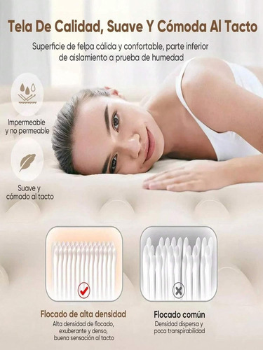 Colchon Inflable Queen Size Inflador Electr Ico Incorporado Marrón