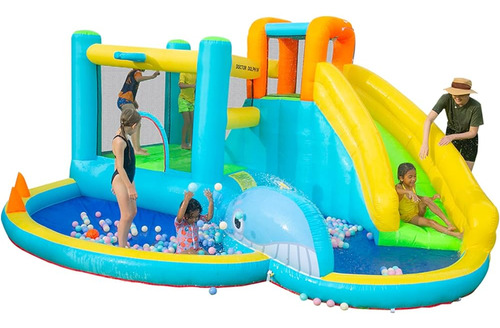 Doctor Dolphin Water Bounce House- Soplador De Aire Inflable