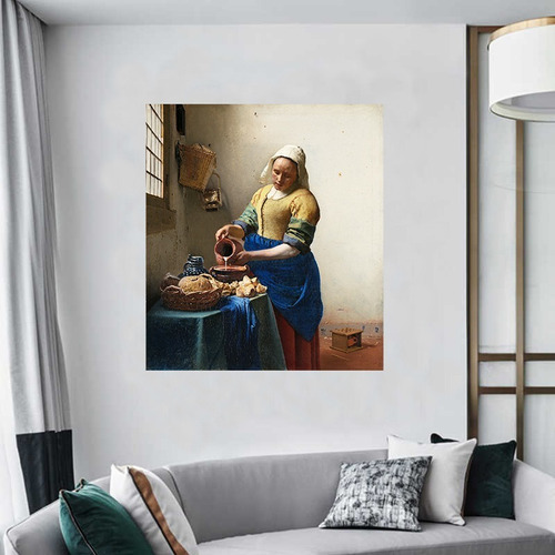 Cuadro Arte Clasico 75 X 66 La Lechera De Johannes Vermeer