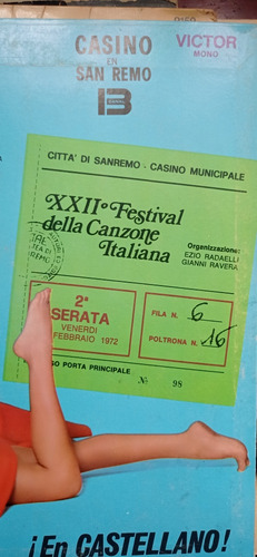 Festival De San Remo Disco Vinilo (Usado)