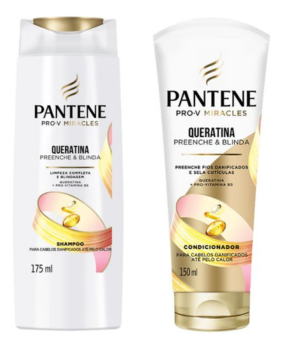 Kit Pantene Queratina 1 Shamp 175ml + 1 Condicionador 150ml