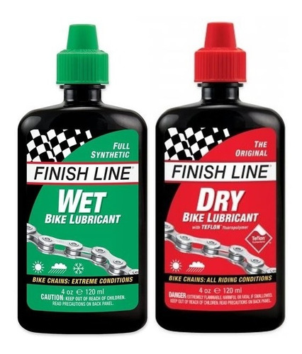 Kit Lubricante Finish Line Dry Seco Y Wet Húmedo Bicicleta