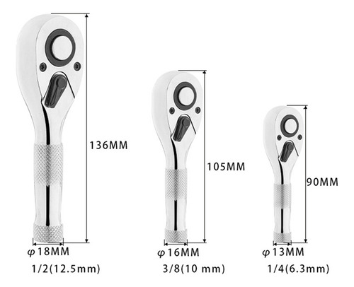 Llave De Trinquete De Enchufe Rápido De 72 Dientes, Grande,