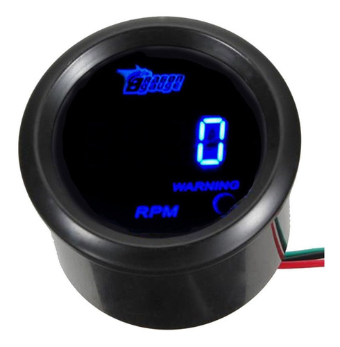 Coche 2 52mm Digital Tacho Gauge Azul Rpm Tacómetro 09...