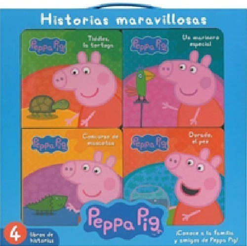 Libro Cuentos Peppa Pig Disney Acartonados 4 Tomos