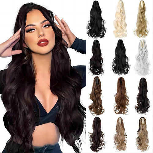 Extensiones De Cola Caballo Para Mujer Con Clip Garra Grande