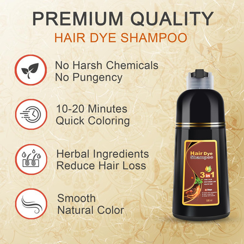 Shampoo Instantâneo De Ervas Marrom Escuro