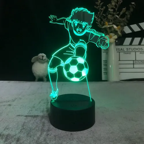 . Figura De Capitán Tsubasa De Anime Llevó Luz De Noche
