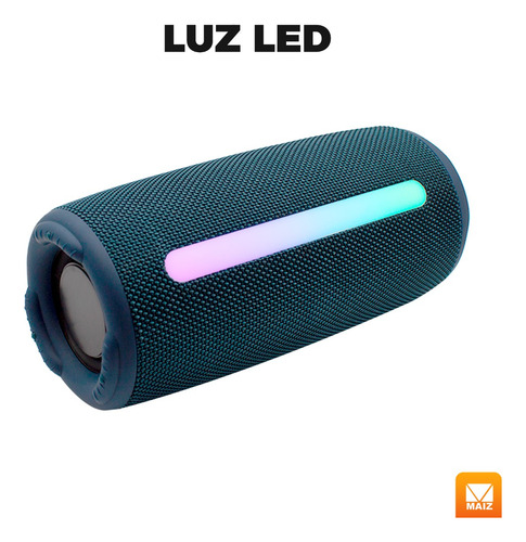 Bocina Bluetooth Altavoz Portatil Recargable Luces Led Usb Color Rojo