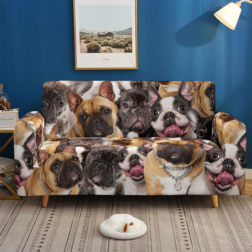 90-140cm Funda De Sofá Con Motivos De Perros Y Gatos