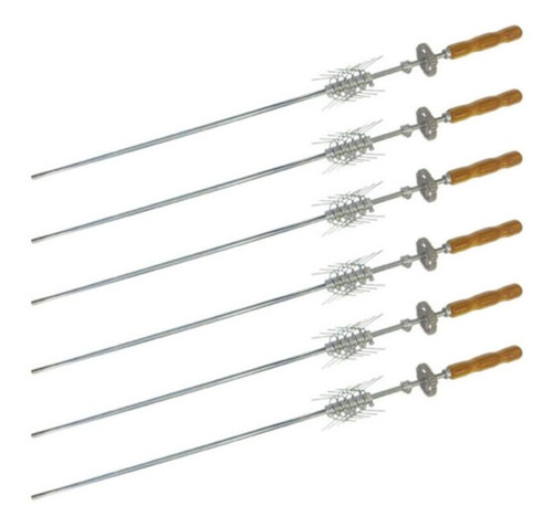 Espeto Para Assador De Frango A Gas Arke Inox - 6 Espetos