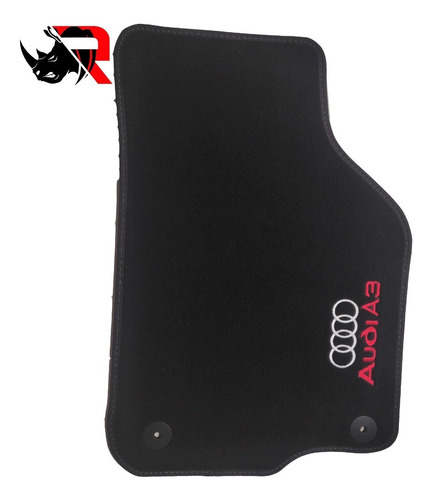 Imagen 3 de 6 de Tapete Automotriz Compatible Con Audi A3 / Rojo / M1