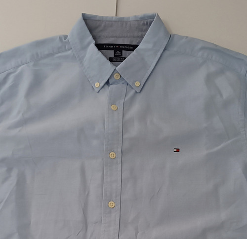 Camisa Tommy Hilfiger Custom Fit Hola Mbre Xl De Oficina 