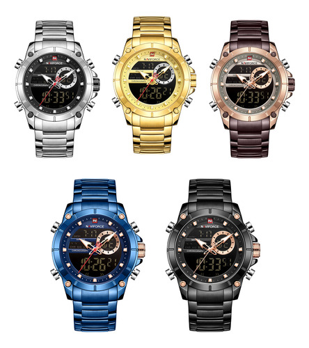 Reloj Deportivo Empresarial Analógico Con Cronómetro Digital