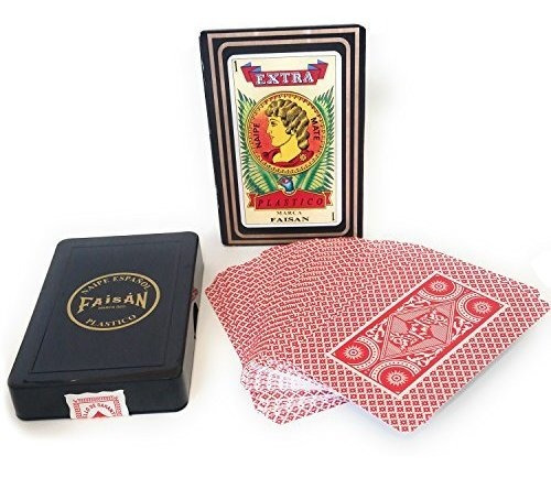 Jugando A Cartas, Barajas Españolas, Color Rojo, Color Rojo