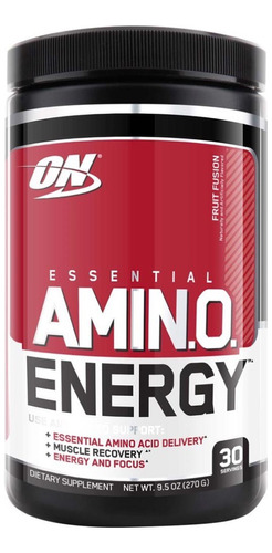 Amino Energy 270gr On, Aminoácidos Eaa + Cafeína Sabor Fruit Fusion