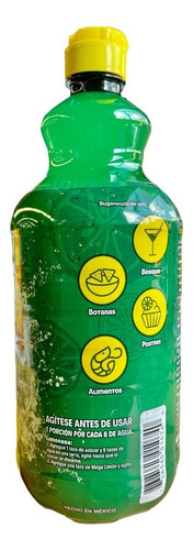Mega Limón Jugo Concentrado 1 Litro 1 Bote Para Bebidas