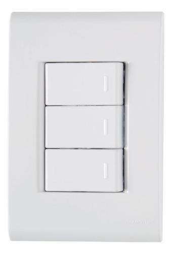 Conj Interruptor Triplo Simples Liz Branco Tramontina