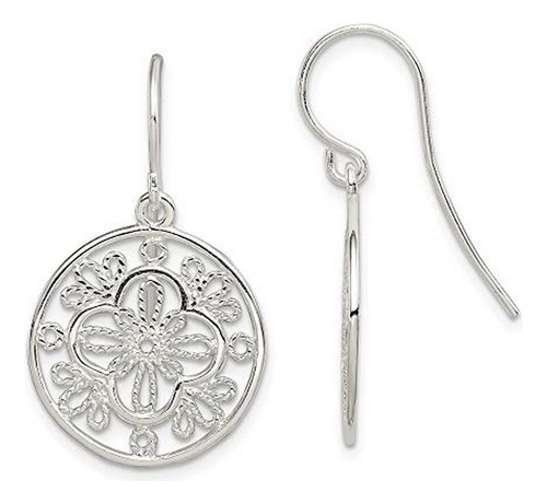 Aretes Anzuelo - 925 Sterling Silver Filigree Shepherd Hook 