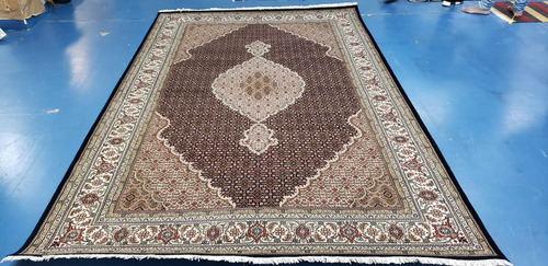 Tapete Artesanal Tabriz Mahi Black/cream 3.03x1.96m Ref79212