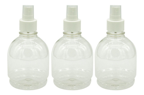 Pack 3 Botellas Garrafita Plastica Spray Blanco 300ml