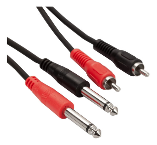 Cable 1/4-mo Macho X2 - Rca Macho X2 1.80mt          