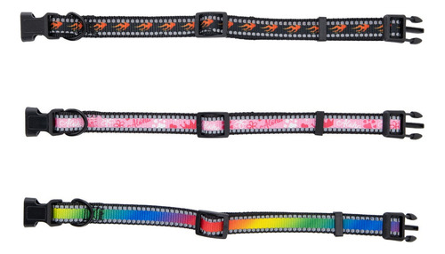 Collar Para Perro Gato Broche Ajustable Mr Wuff Color Multicolor Formas Tamaño del collar M