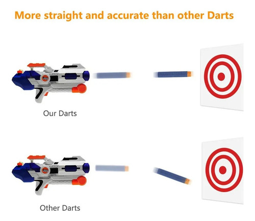 Refil Munição Balas Dardos Nerf Pistola Lançadora Kit 20 Und