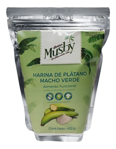 Harina De Plátano Macho Verde Marca Musby 453 G