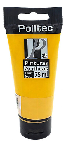 Pintura Acrilica Politec Serie 3000 Tubo Colores A Escoger Color Amarillo Medio 3018