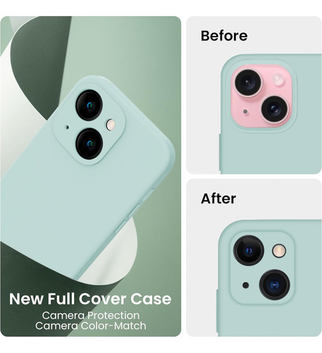 Funda De Celular Firenova, Para iPhone 15, Verde Menta