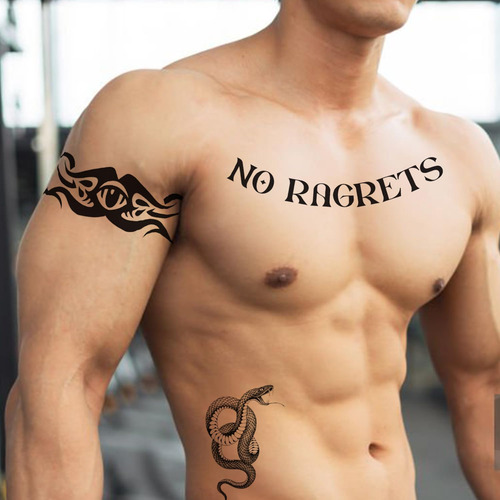 Láminas De Alambre De Púas Para Tatuajes Temporales, En Form