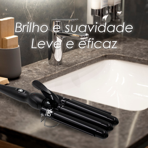 Tri-ondas Modelador 22cm De Diâmetro Preto Bg