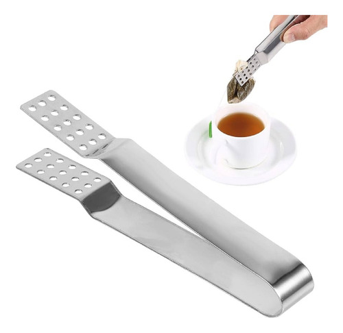 Pinça Vazada Em Aço Inox P/ Saquinho De Chá Pegador Infusor
