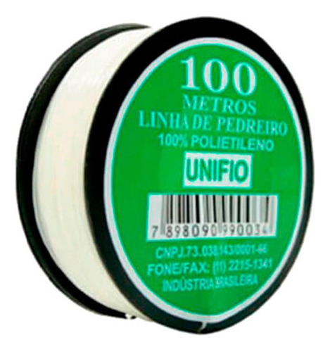Linha Lisa Unifio 1fio C/100mt - Kit C/12 Unidades