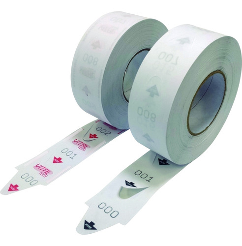 Kit 10 Rolos C/ 2000 Senhas Numeradas 000-999dispenser Senha