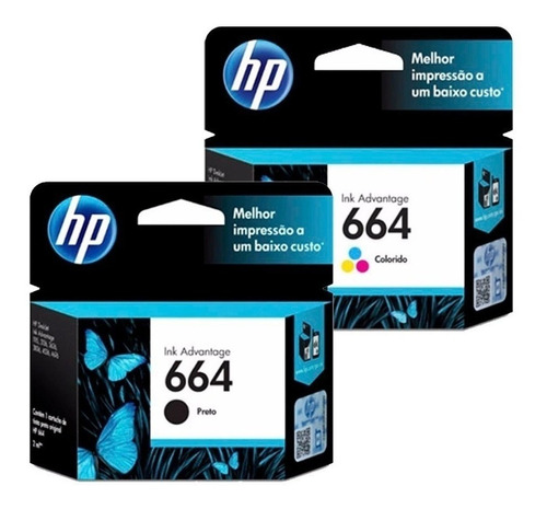 Pack Tinta Hp 664 Negro - Tricolor Original 12 Cuotas - We