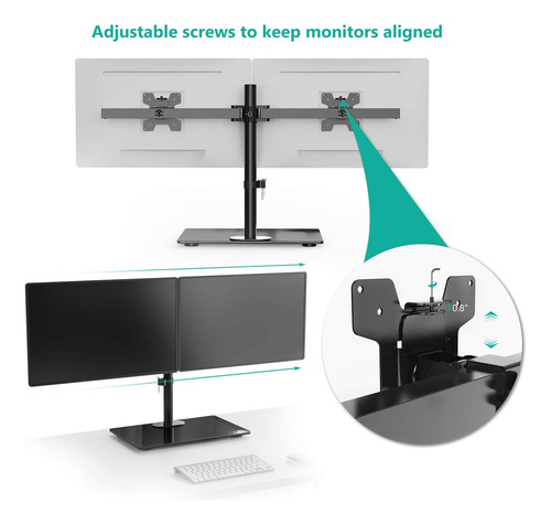 Suporte De Monitor Duplo Wali Free Standing Gmf002 De 27 Pol