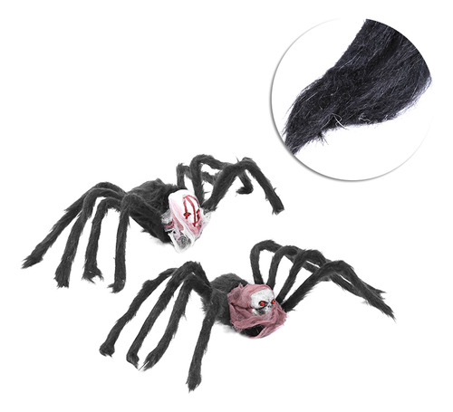 Decoración De Araña De Halloween, 2 Piezas, Accesorios De Fi