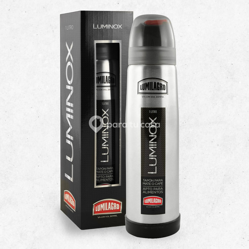 Imagen 2 de 10 de Termo Acero Inoxidable Bala Lumilagro 1.00 Lts. Luminox