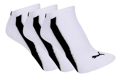 Kit 3 Pares De Meia Puma Logo Branco/preto