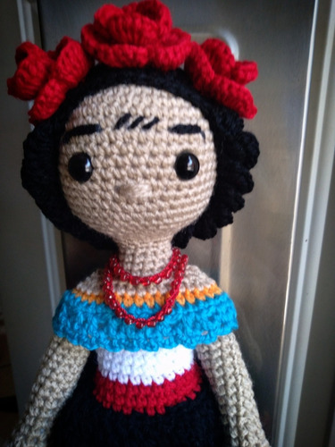 Imagen 4 de 5 de Amigurumi Muñeca Frida Kahlo Crochet