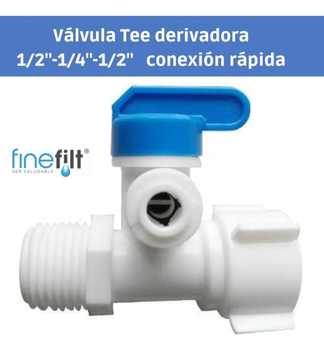 Válvula de desvio de água do filtro de osmose reversa derivado Tee