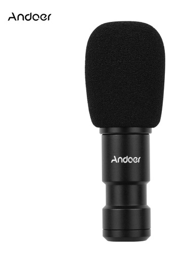 Andoer Plug-on Tipo-c Smartphone Microfone Vídeo Microfone C
