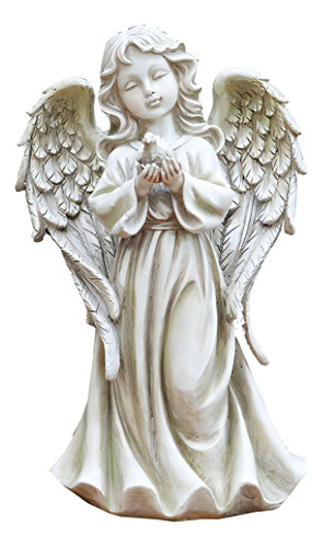 Napco 17909 Angel Girl Con Dove Garden Statue 1225